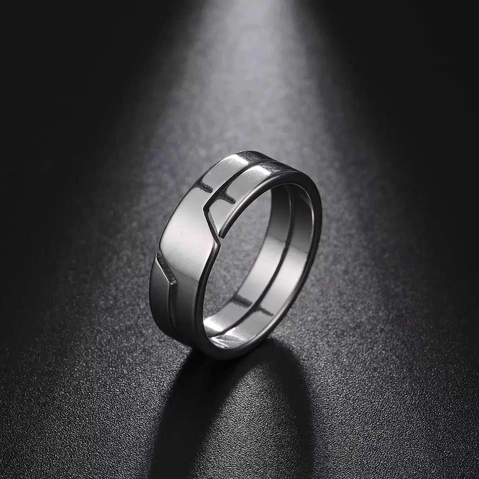 ANILLO SLASH PLATEADO