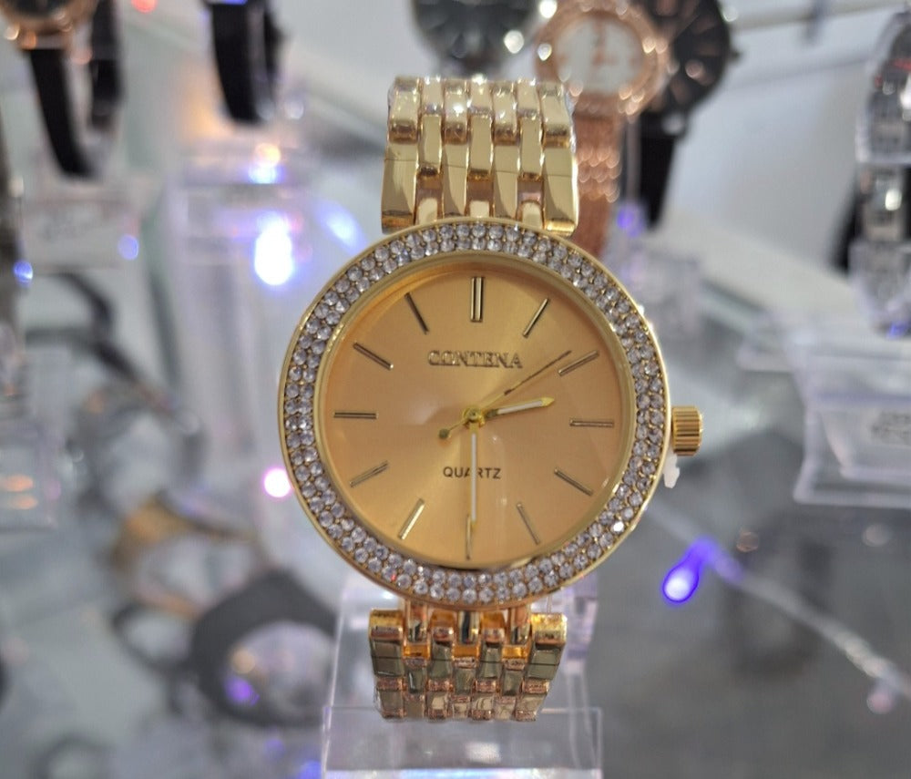 Reloj Contena Dorado