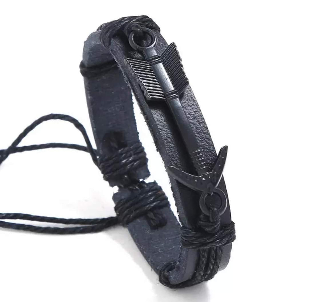 Pulsera flecha baqueta negra
