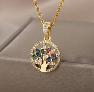 COLLAR ARBOL DE LA VIDA PIEDRAS
