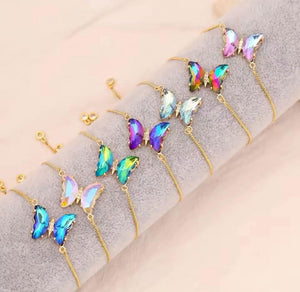 PULSERA MARIPOSA COLORES