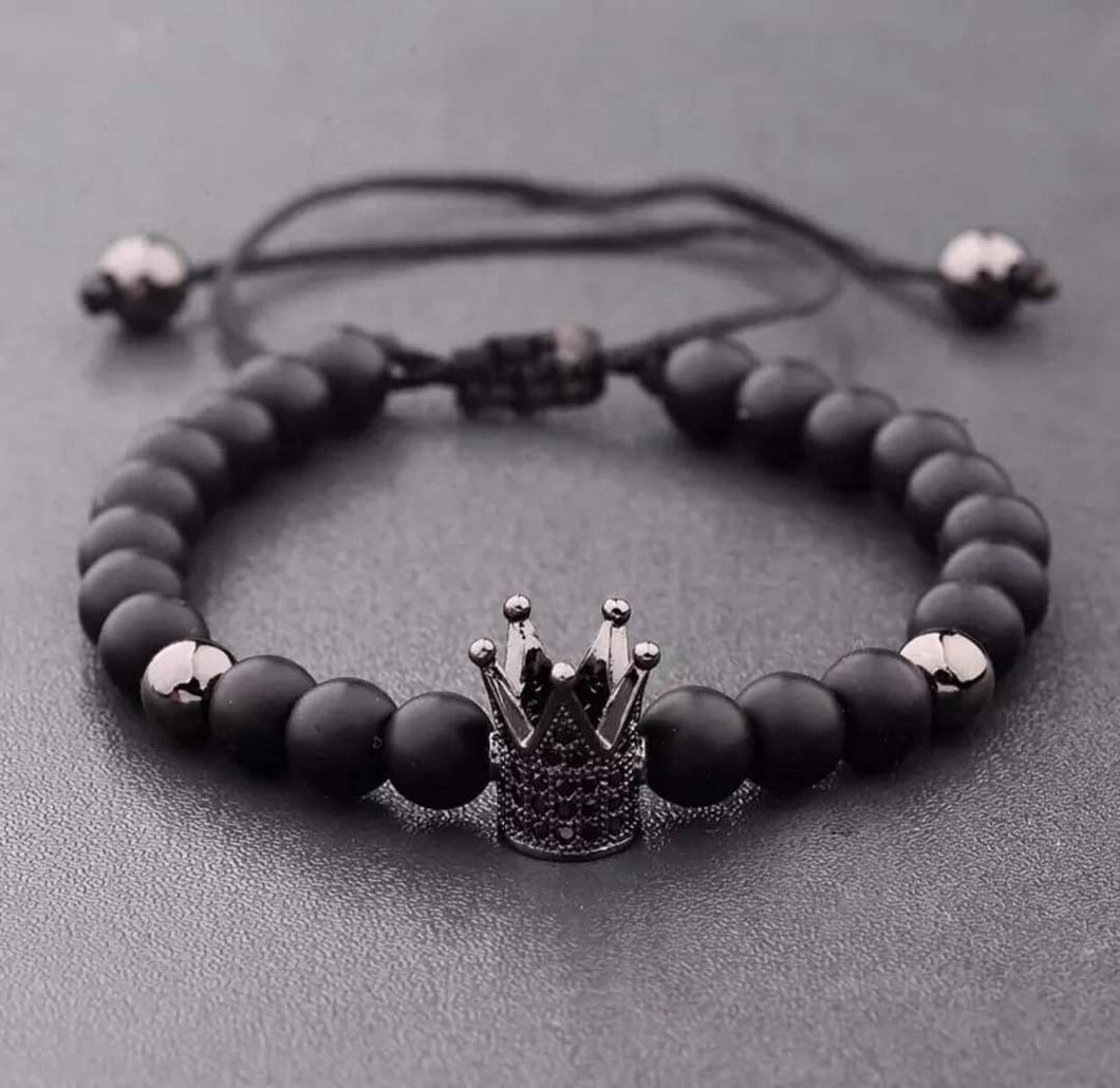 Pulsera con Corona Negra