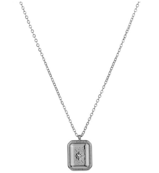 COLLAR MEDALLA CUADRADA