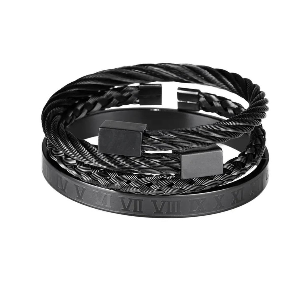 SET PULSERAS NATTY BLACK