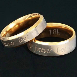 ANILLOS PAREJA FOREVER LOVE DORADO/PLATEADO
