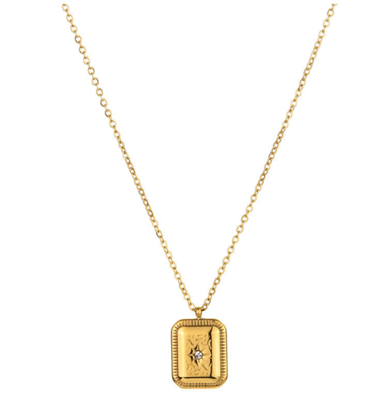 COLLAR MEDALLA CUADRADA