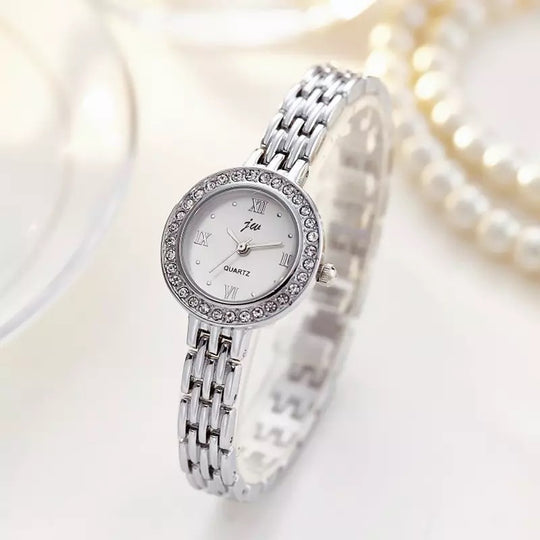 Reloj JW Plateado brillos