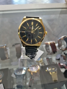 RELOJ CURREN CITY NEGRO CON DORADO