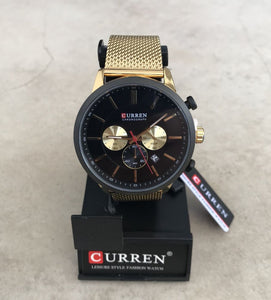 RELOJ CURREN RINGS DORADO