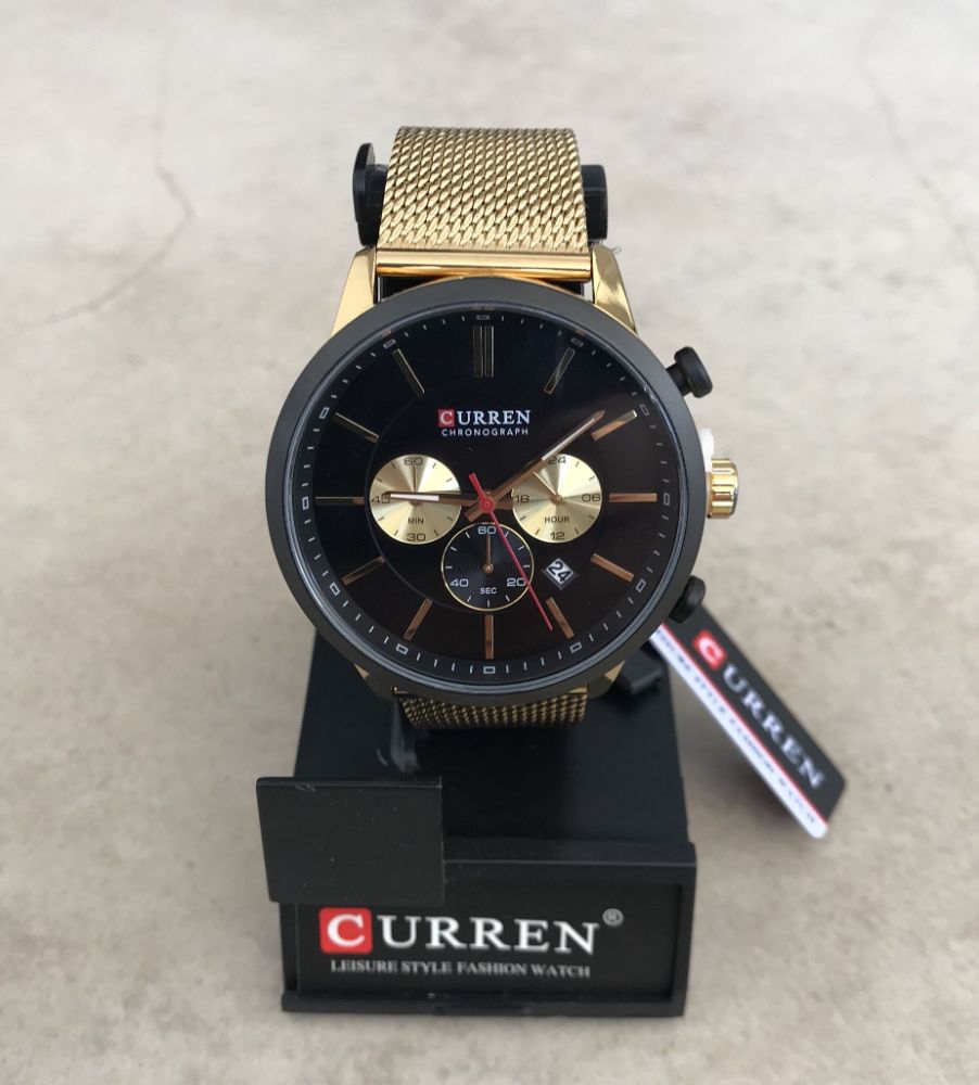 RELOJ CURREN RINGS DORADO