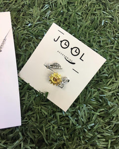 Anillo girasol acero inoxidable