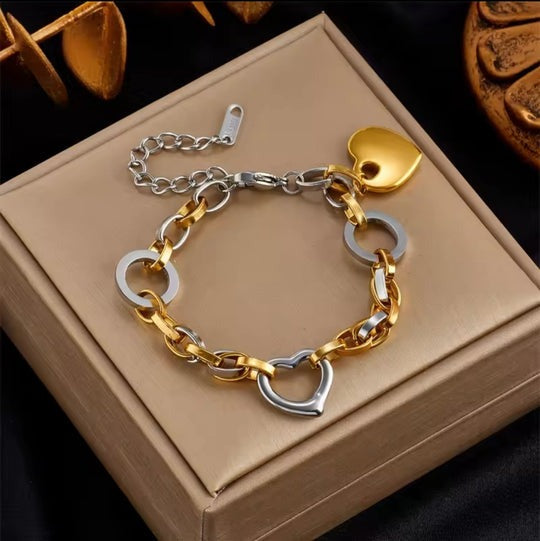 PULSERA CORAZON DE CIRCULOS