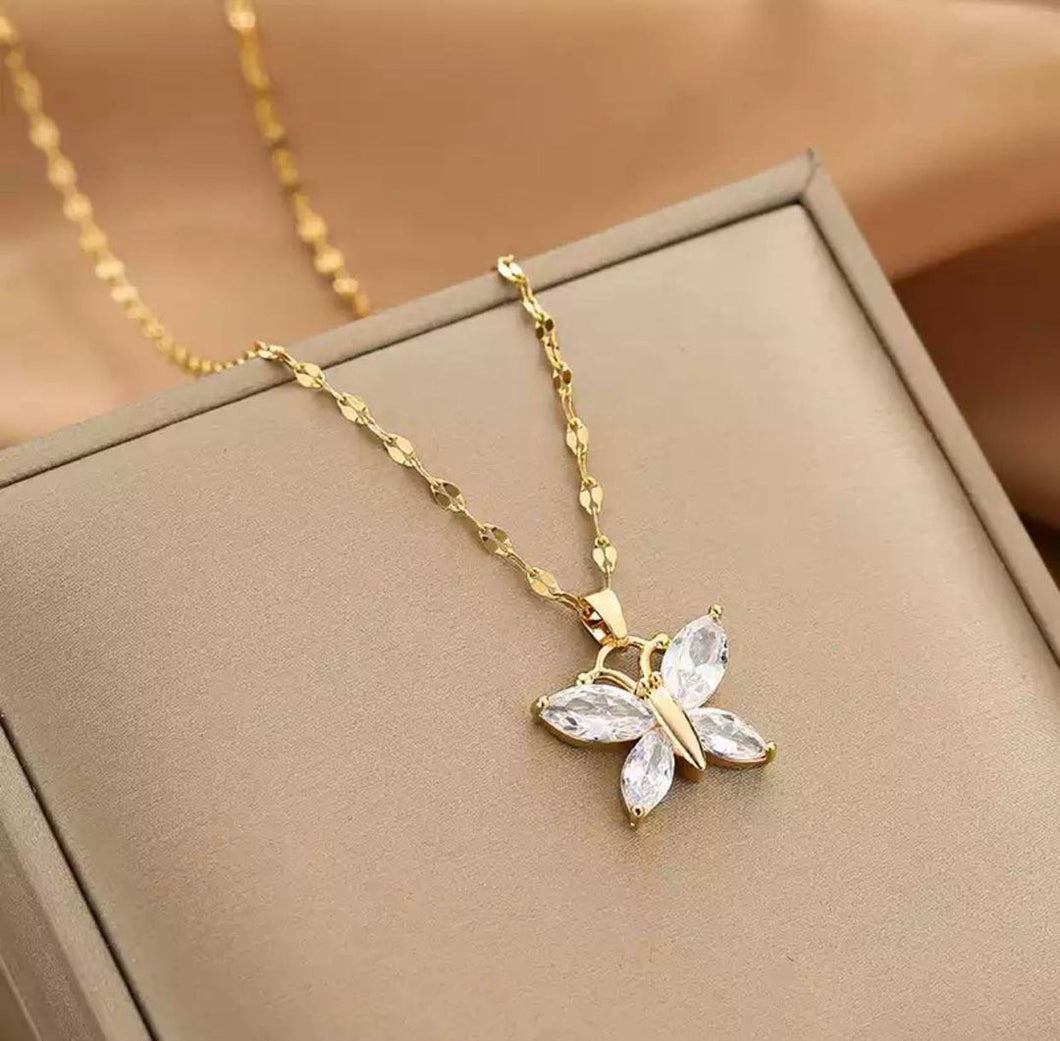 COLLAR MARIPOSA BLANCA