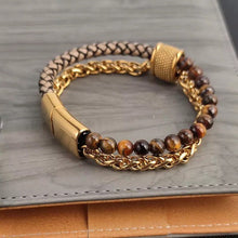 Cargar imagen en el visor de la galería, PULSERA MOLTEN CAFE DORADA
