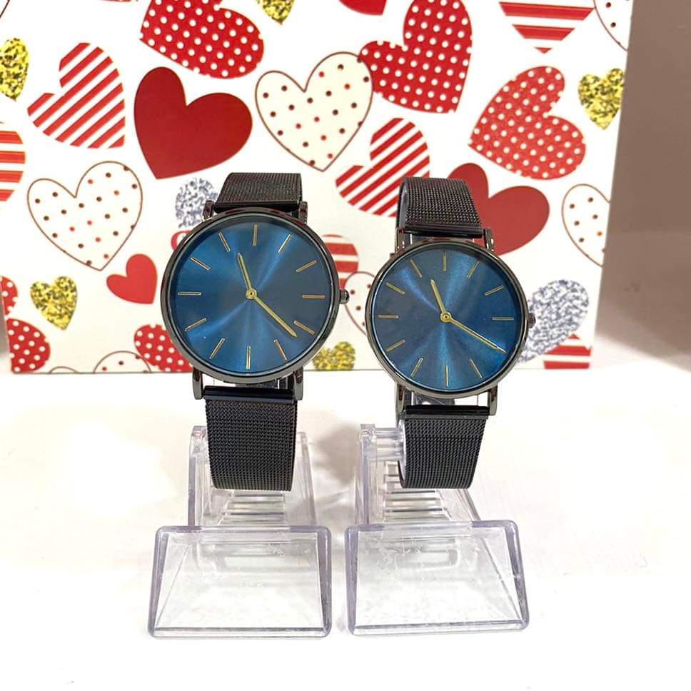 Relojes de Pareja Malla Liso f azul