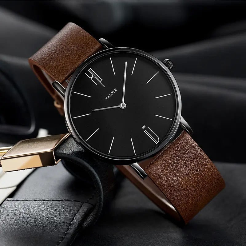 RELOJ YAZOLE 506  CAFE CARA NEGRA