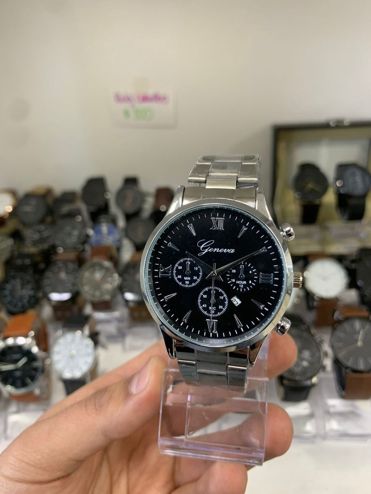 RELOJ GENEVA  ELEGANT PLATEADO