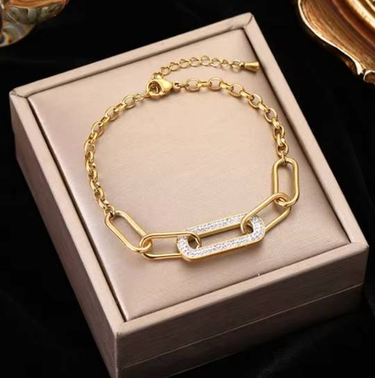 PULSERA ESLABON BRILLANTE