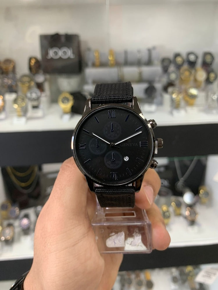 RELOJ GENEVA INVISIBLE NEGRO