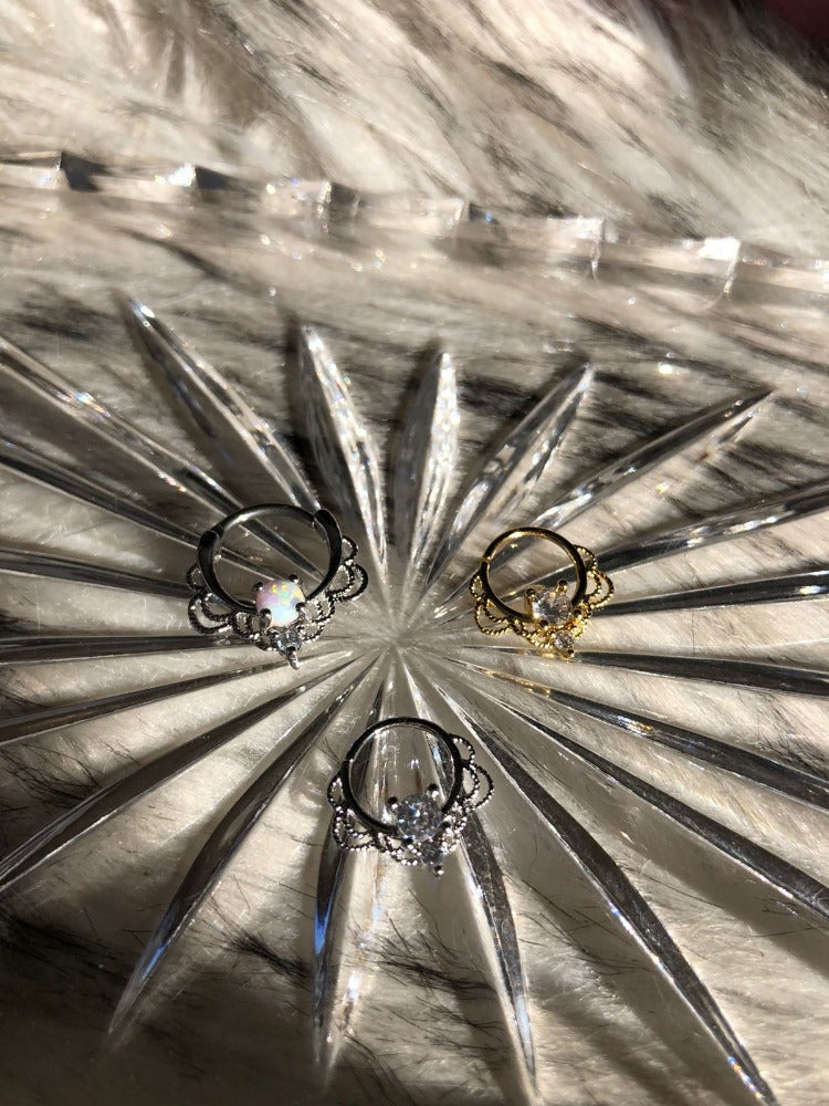 Septum con opalo plateado