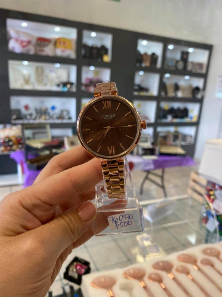 RELOJ CURREN SPRING ROSE GOLD FONDO CAFE