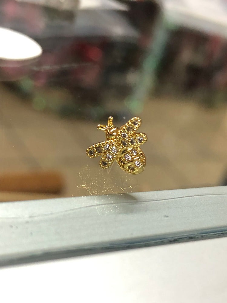 Arete Abeja dorado