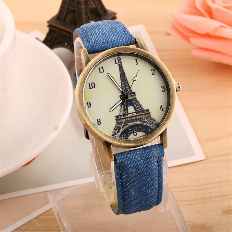Reloj eiffel azul