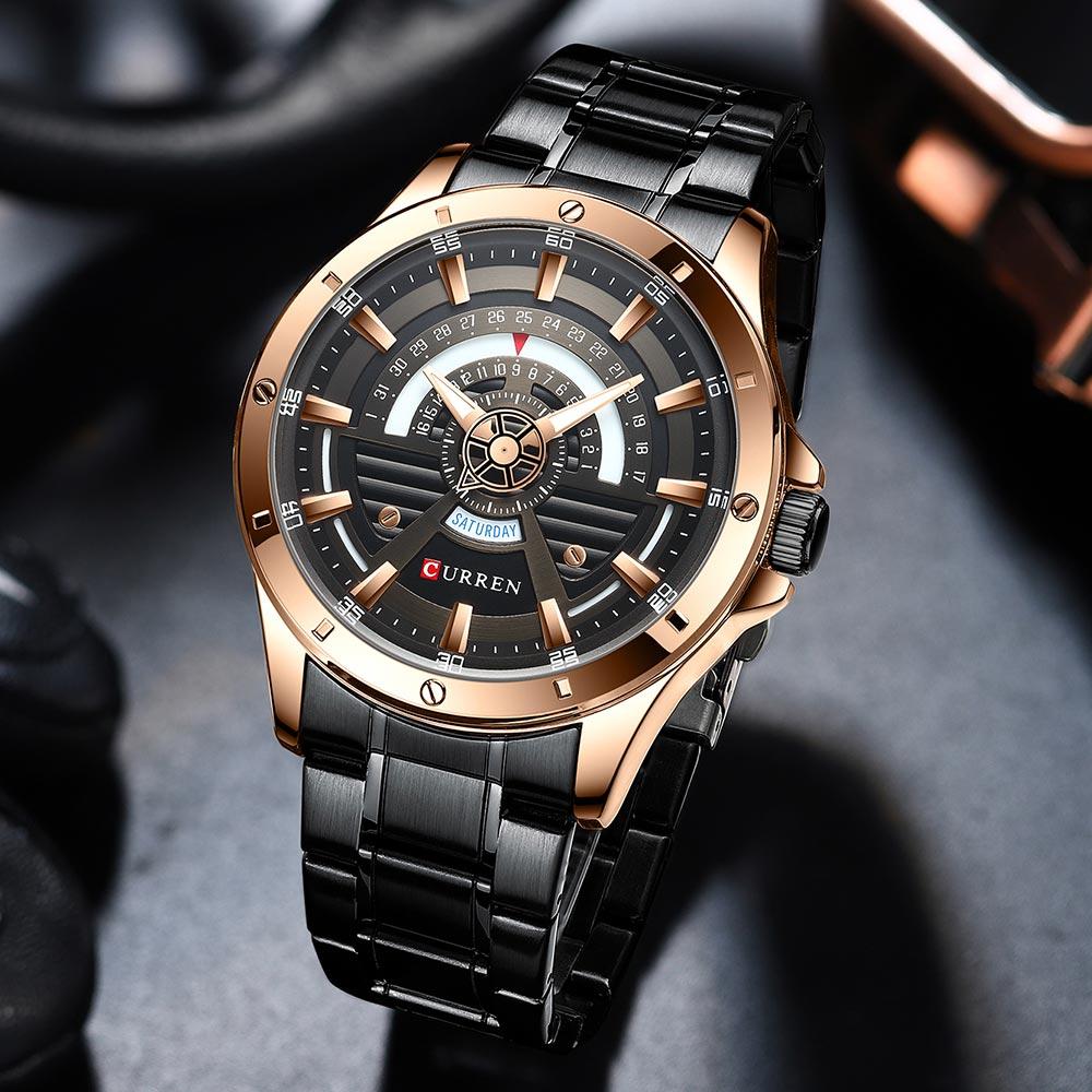 RELOJ CURREN WEEK NEGRO