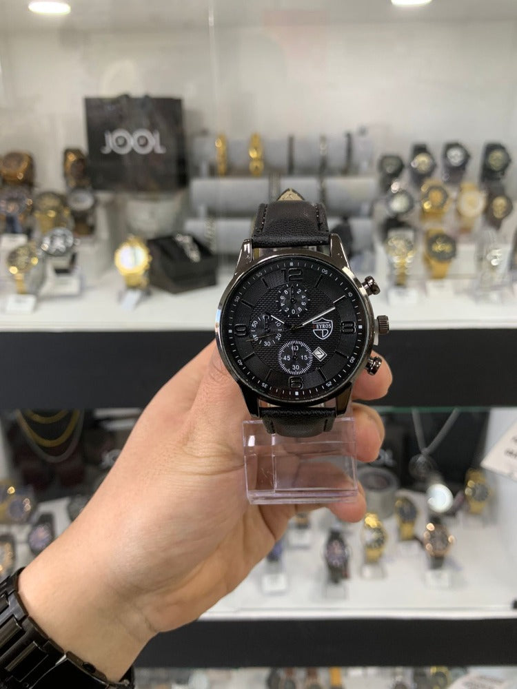 RELOJ DEYROS ORIGIN PIEL NEGRO