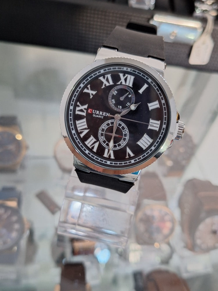 RELOJ CURREN ROMAN TIME NGO/PLA F/NGO