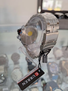 RELOJ CURREN REGAL PLATA NEGRO