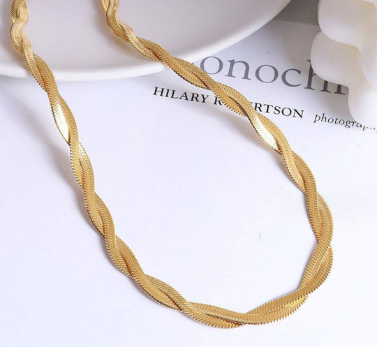 COLLAR TRENZADO DORADO
