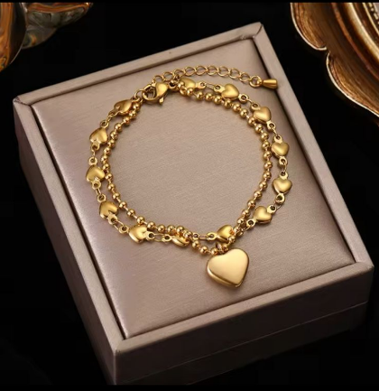 PULSERA CORAZONES ENCADENADOS