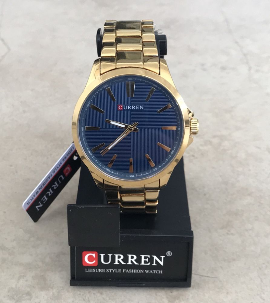 Reloj Curren Quad Dorado f/azul
