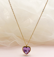 Cargar imagen en el visor de la galería, COLLAR CORAZON PURPURA
