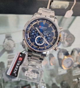 RELOJ CURREN GALACTICO PLATEADO