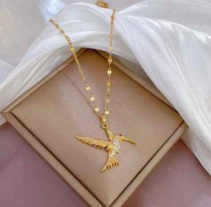 COLLAR COLIBRI DORADO