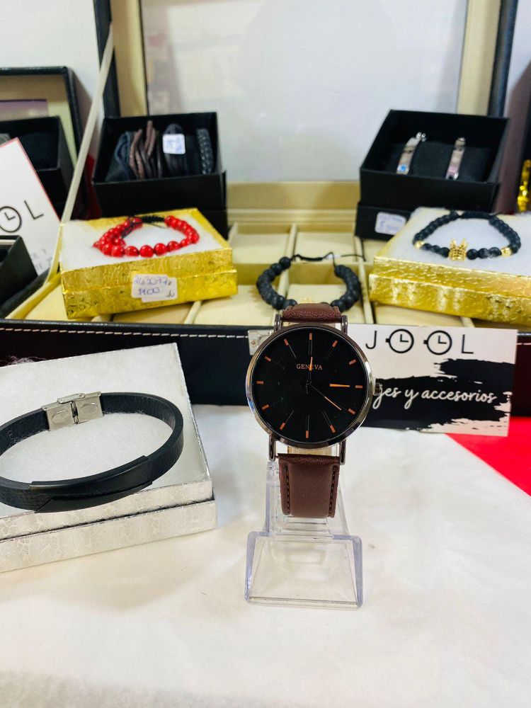 RELOJ GENEVA CORD PIEL CAFE C/CAFE