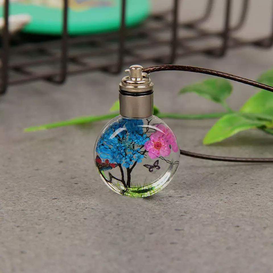 COLLAR ARBOL FRASCO AZUL