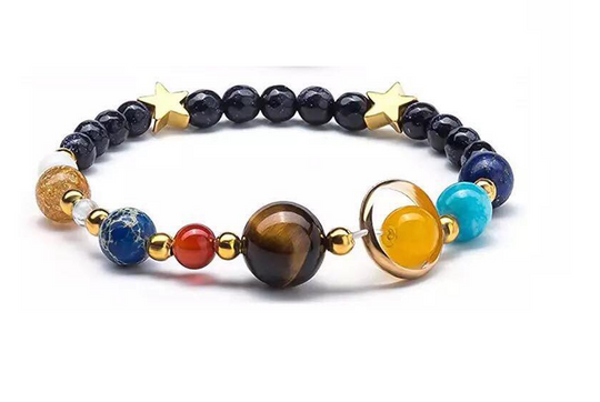 Pulsera sistema solar elastico