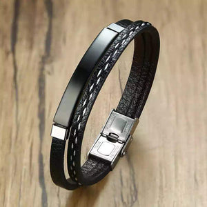 PULSERA PLACA NEGRA