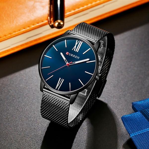 RELOJ CURREN DELUXE NEGRO F/AZUL