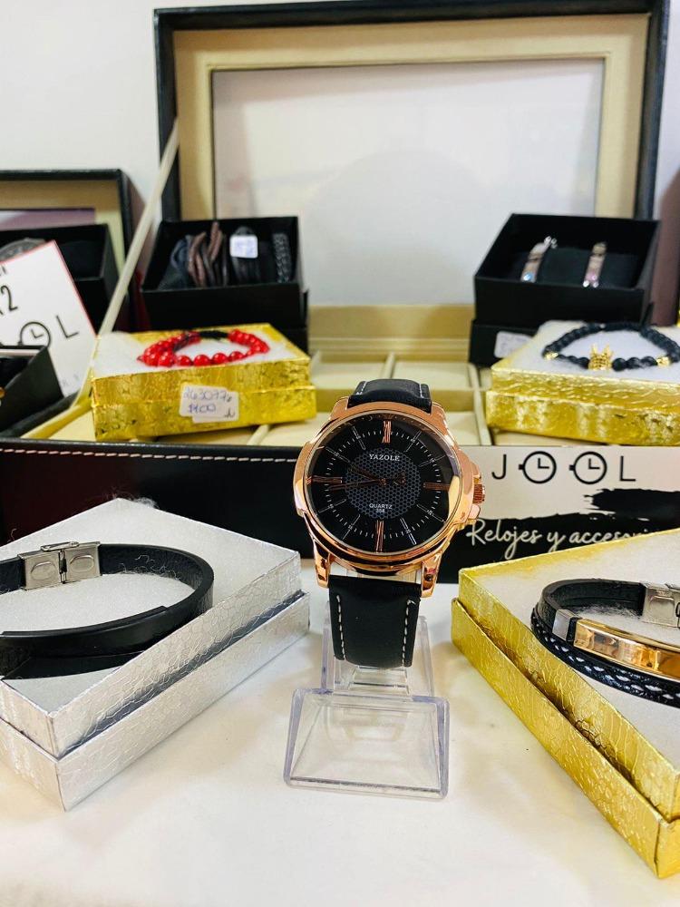 RELOJ YAZOLE 358 NEGRO C/BRONCE