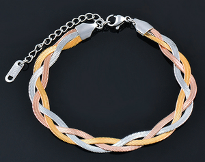 PULSERA TRENZADA 3 TONOS