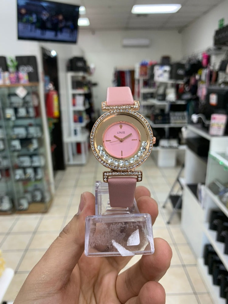 RELOJ LIN PERLAS ROSA