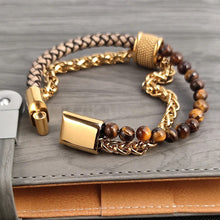 Cargar imagen en el visor de la galería, PULSERA MOLTEN CAFE DORADA
