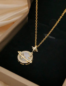 Collar Acero Saturno