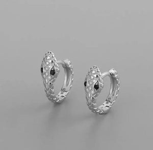 ARETE COQUETA SNAKE  PLATEADO